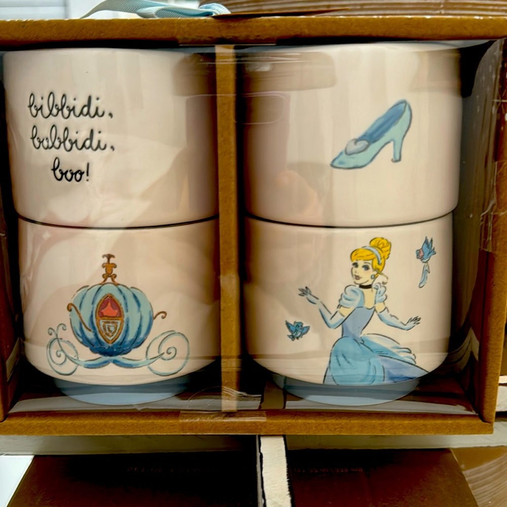 Rae Dunn Disney Princess Cinderella Stacking Ramekins Set Of 4